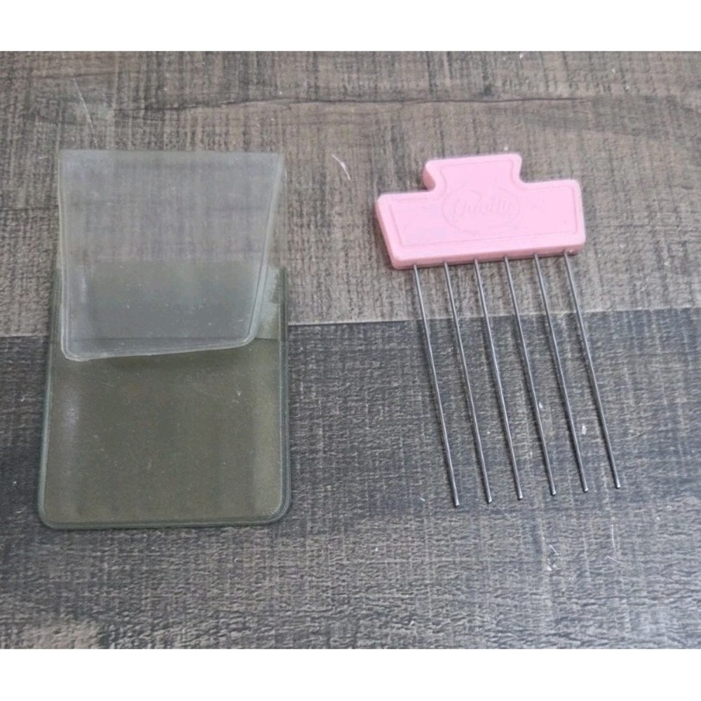 Vintage Goody Pink Metal Hair Pick Comb Tease With Case Made In Japan